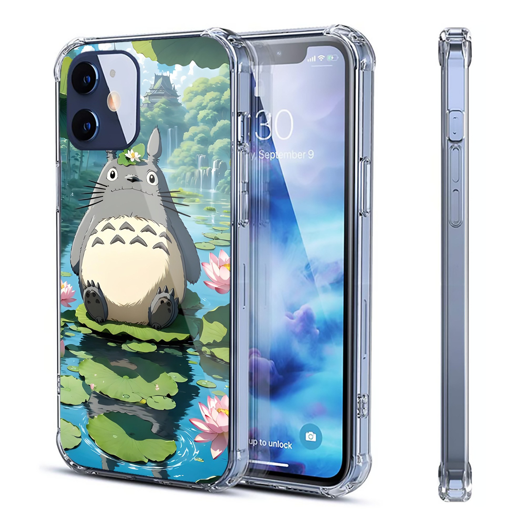 （画像用） となりのトトロ 草壁メイ 草壁サツキ My Neighbor Totoro Satsuki Kusakabe Mei Kusakabe 【iPhone 12シリーズ対応】透明スマホケース（クリアソフトケース）